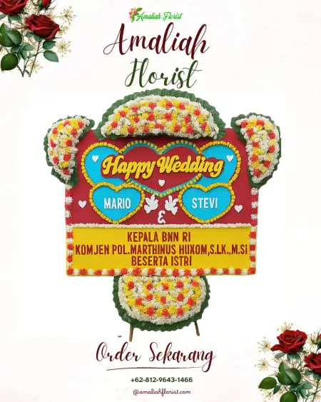 Papan Bunga Pernikahan Krinjing